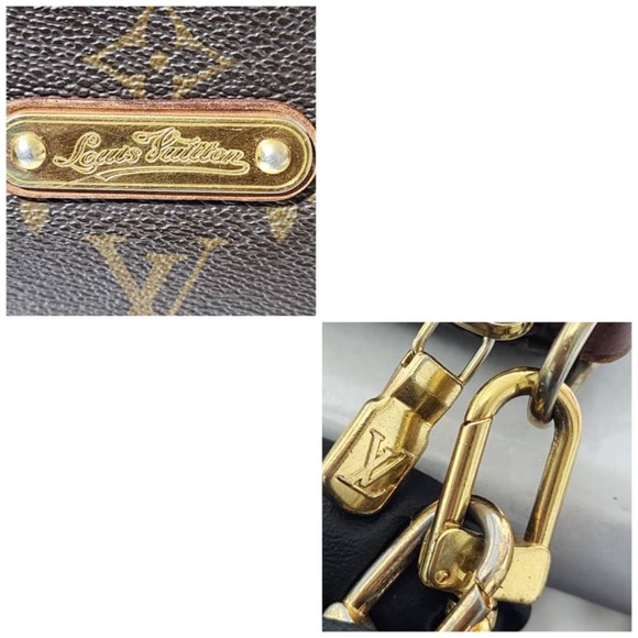Authentic LOUIS VUITTON Monogram Eva Clutch/Crossbody Bag Brown - Picture 8 of 16
